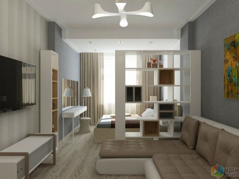 Дизайн вітальні-спальні 18 м² - тонкощі оформлення невеликого приміщення