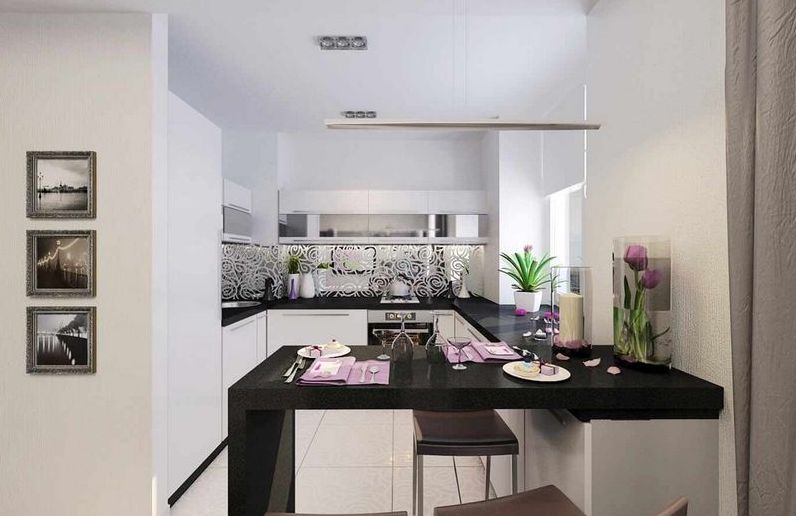 Планування і дизайн кухні вітальні 16 кв. м